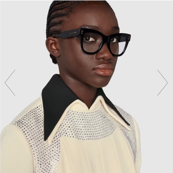 NWT GUCCI WOMENS GLASSES GG10820 BLACK WITH CASE AND LENS CLOTH - Picture 2 of 16